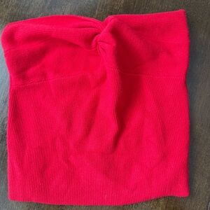 Red Knit Tube Top